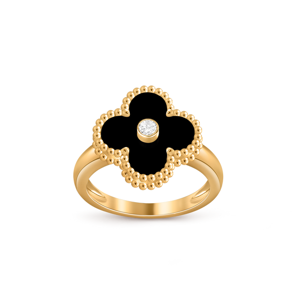 Van Cleef Bague Vintage Alhambra Onyx