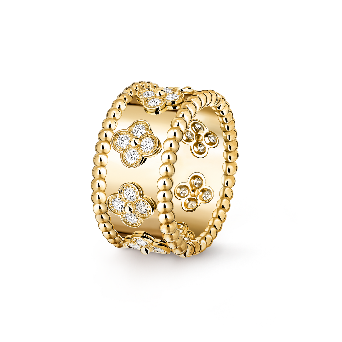 Van Cleef Bague Perlée Trèfles Moyen Modèle