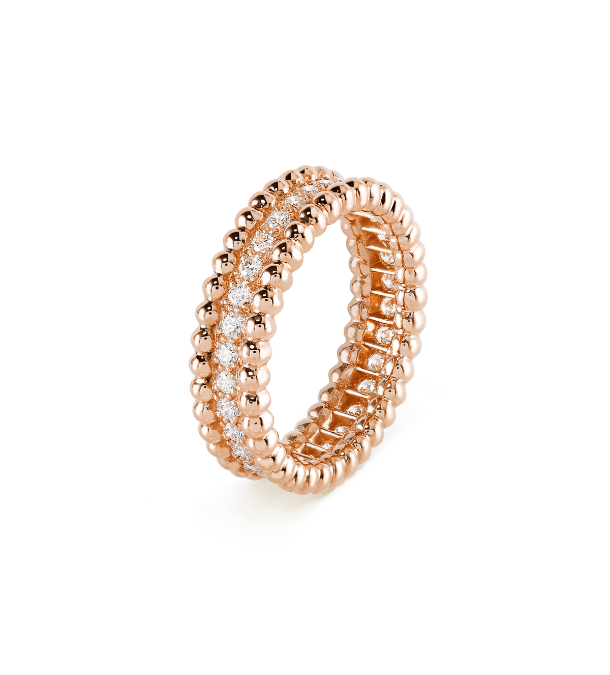 Van Cleef Bague Perlée Diamants 1 Rang