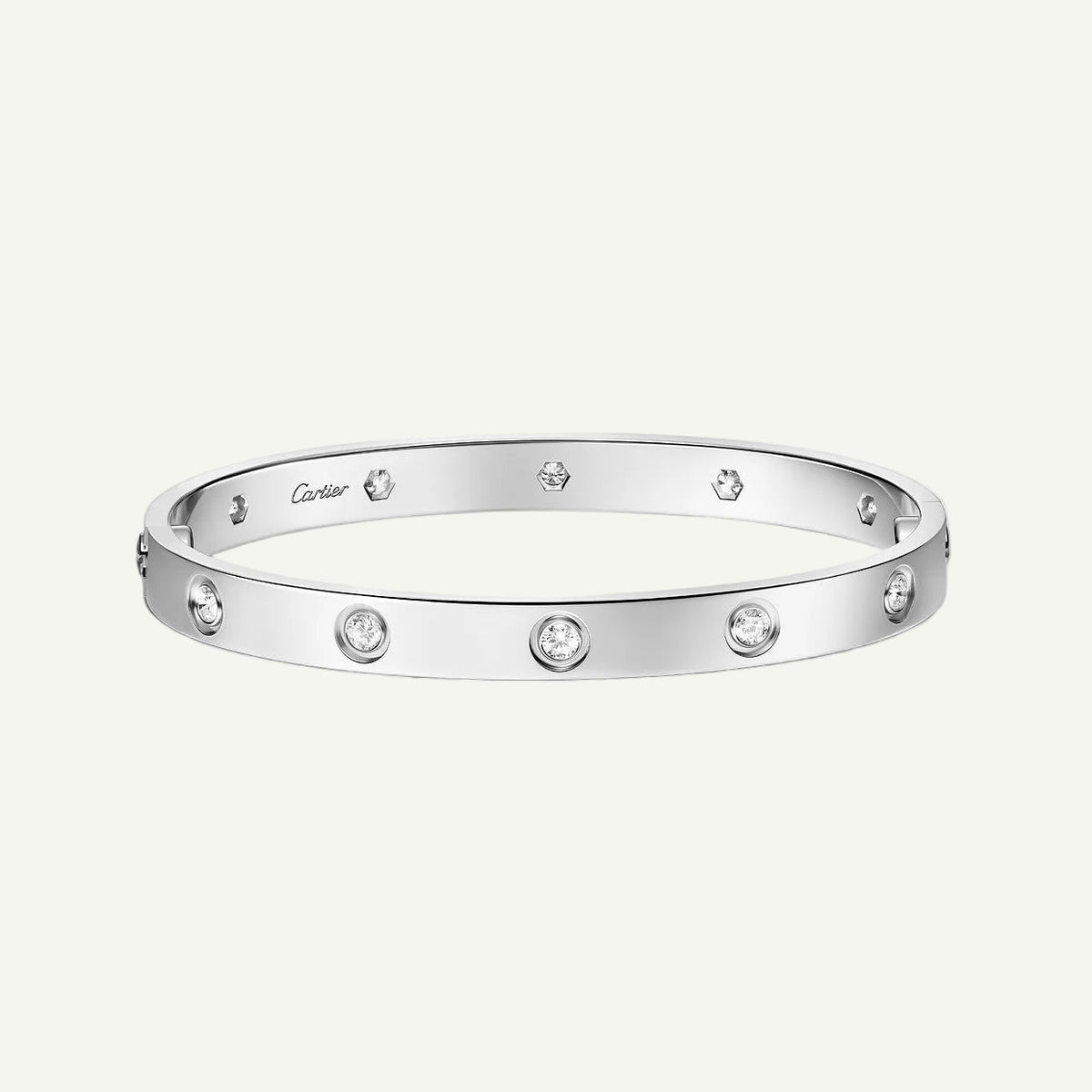 Cartier - Love Bracelet, 10 Diamonds White Gold