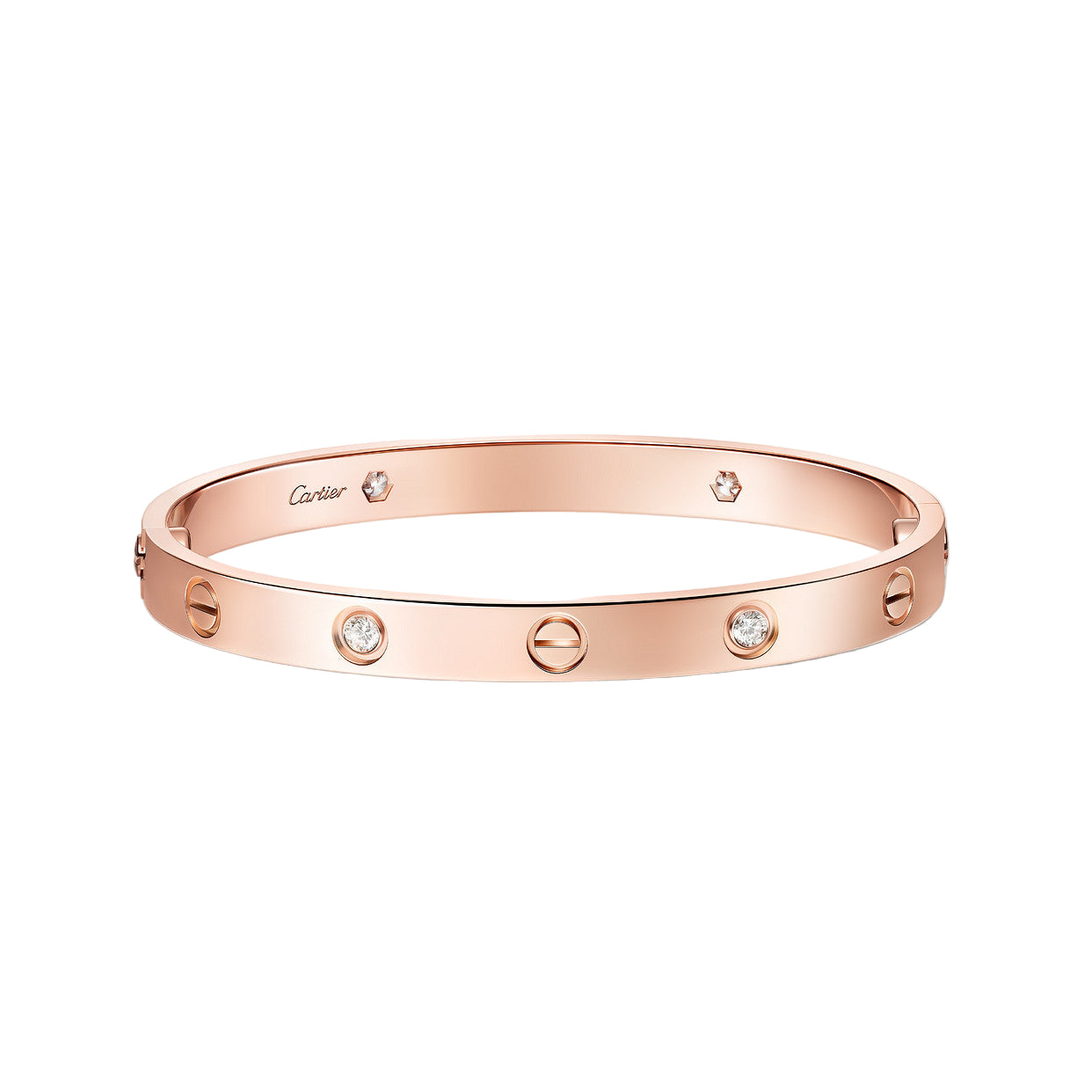Cartier - Bracelet Love, 4 diamants Or Rose