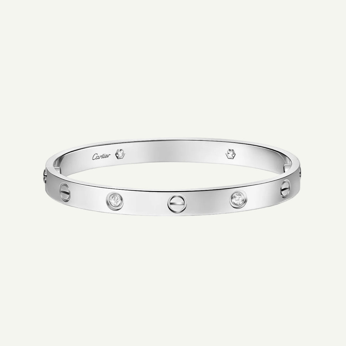 Cartier - Love Bracelet, 4 Diamonds White Gold
