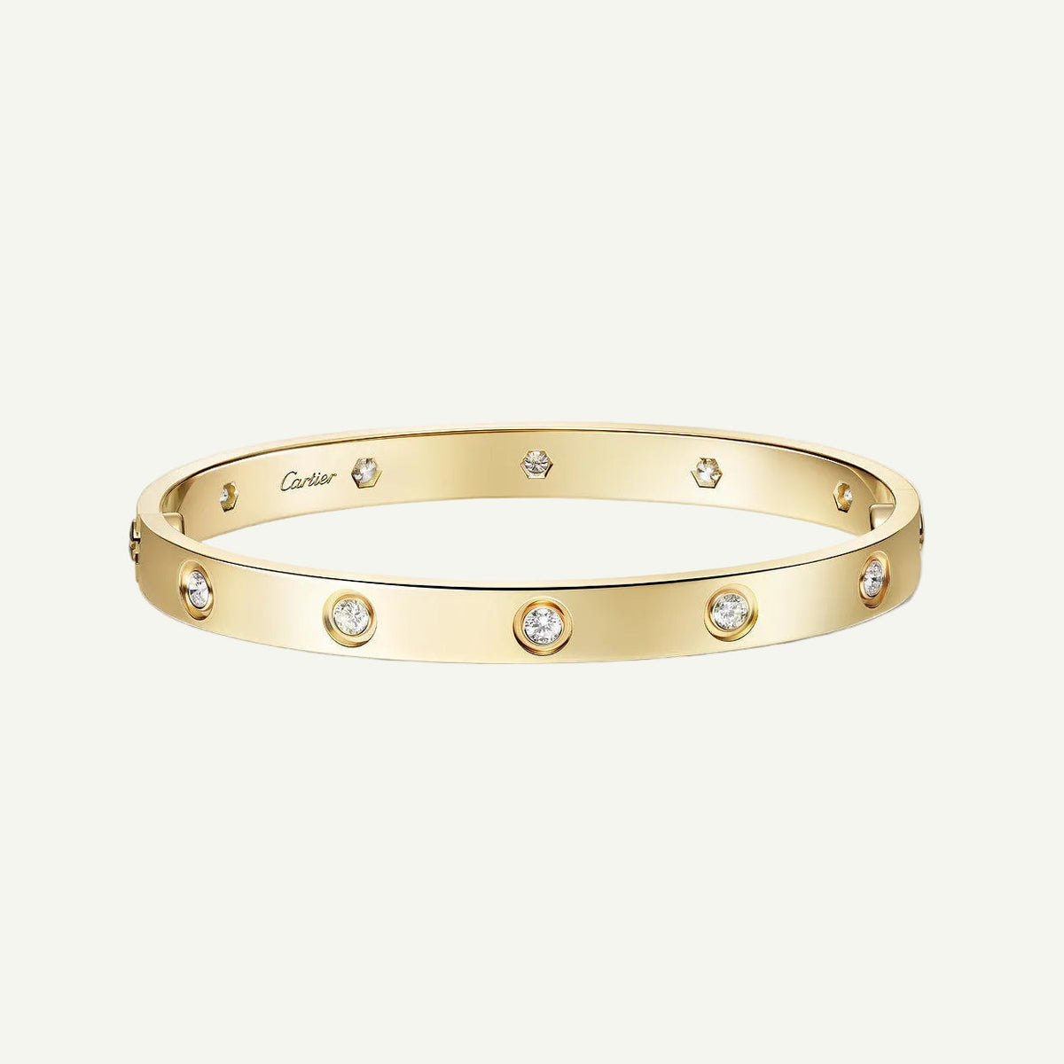 Cartier - Love Bracelet, 10 Diamonds Yellow Gold