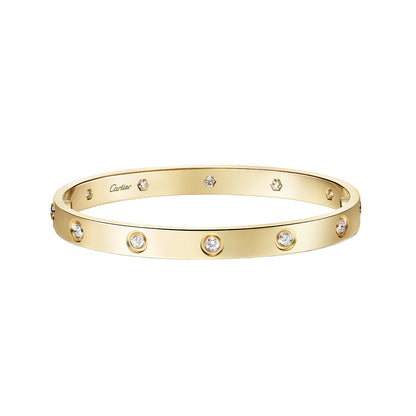 Cartier - Bracelet Love, 10 diamants Or Jaune