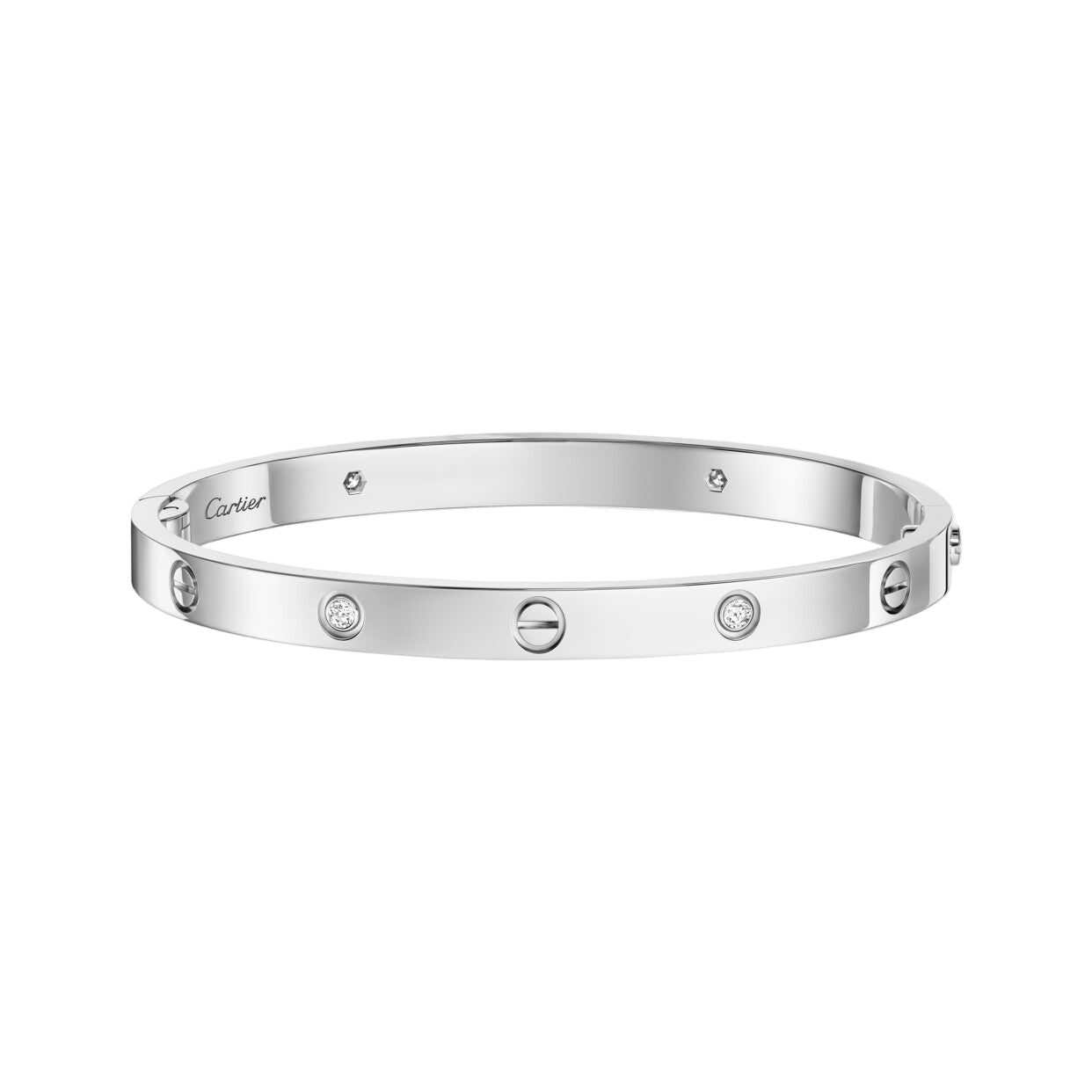 Cartier - Bracelet Love, 4 diamants Or Blanc