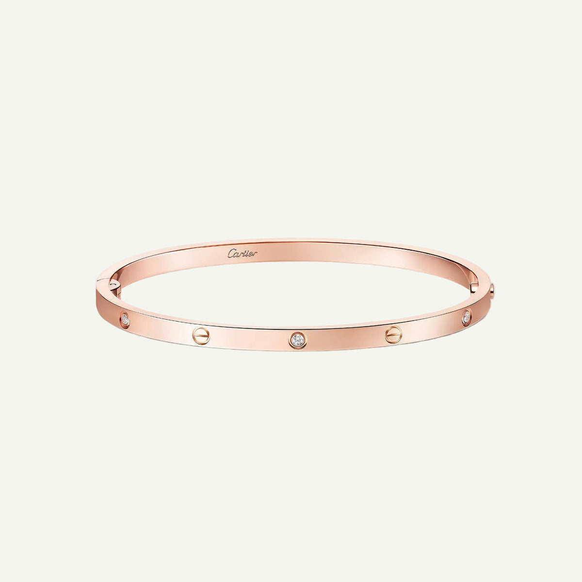 Cartier - Love Bracelet, 4 Diamonds Rose Gold