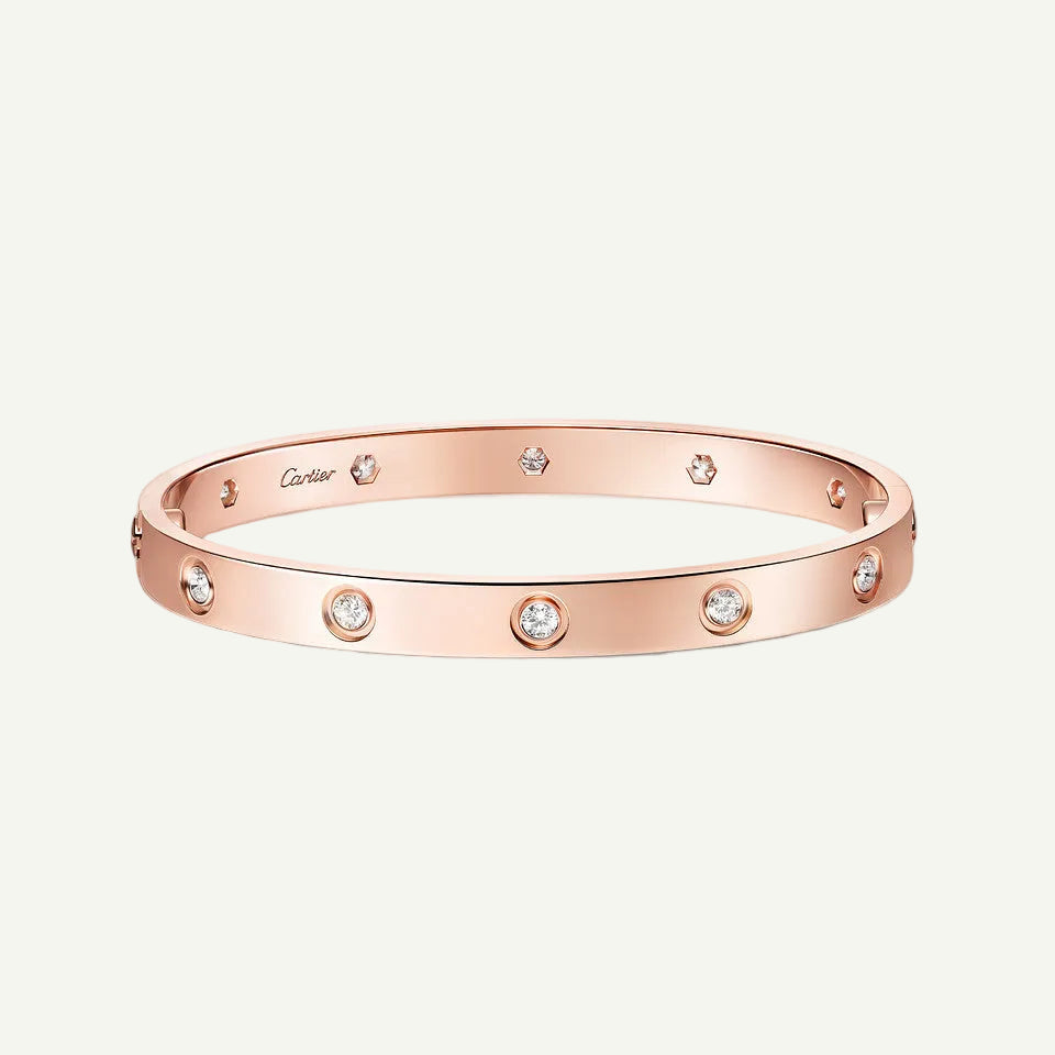 Cartier - Love Bracelet, 10 Diamonds Rose Gold